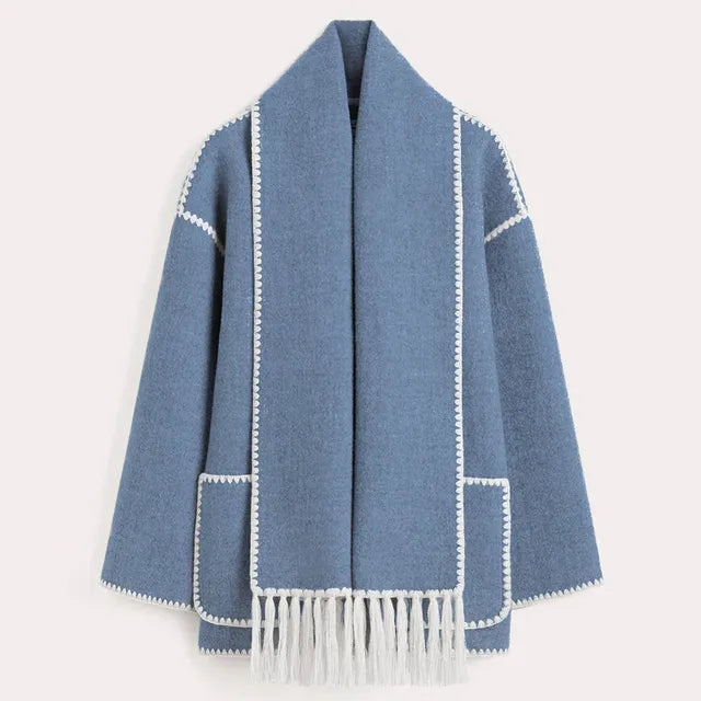 ELEGANT FRAKK MED SKJERF FOR KVINNER