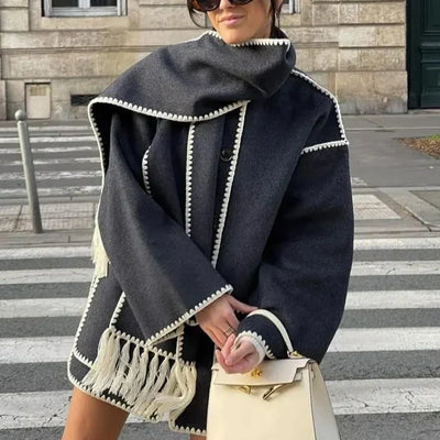 ELEGANT FRAKK MED SKJERF FOR KVINNER