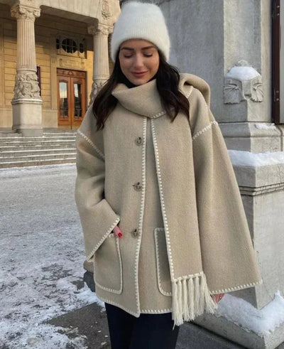ELEGANT FRAKK MED SKJERF FOR KVINNER