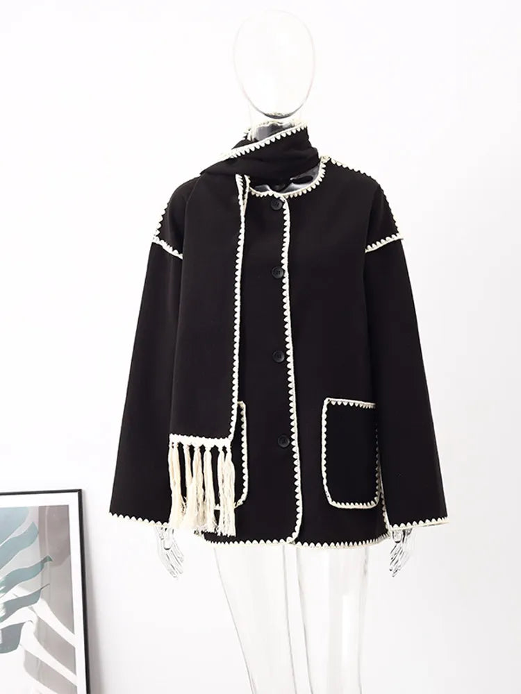 ELEGANT FRAKK MED SKJERF FOR KVINNER