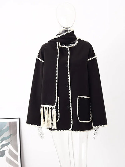 ELEGANT FRAKK MED SKJERF FOR KVINNER