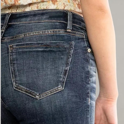 Bukser med vidde i denim