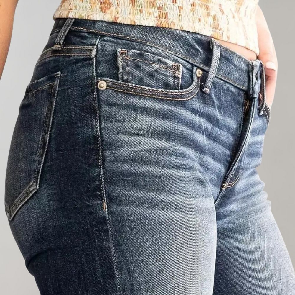 Bukser med vidde i denim