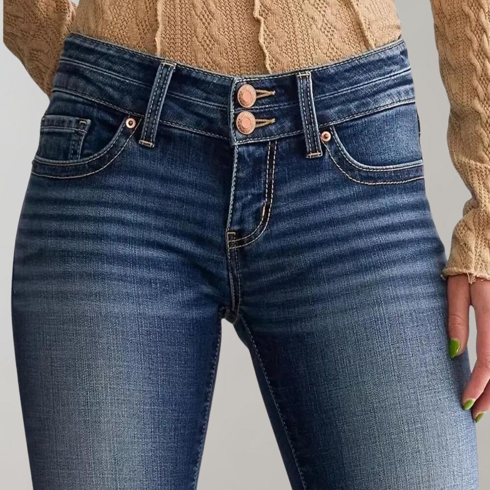 Bukser med vidde i denim