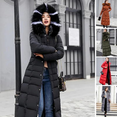 Adelei - Elegant lang kåpe med belte for endeløs varme og stil