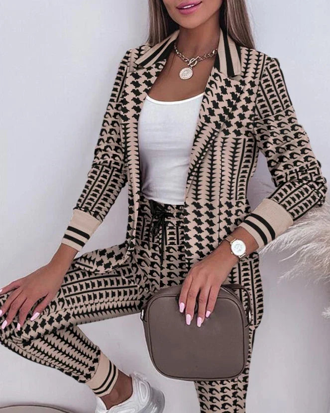 Blazer med doble knapper Buksedress