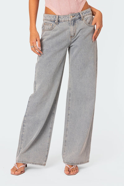 Stilige jeans med sløyfe