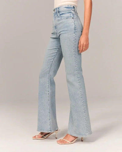 Skinny jeans med høy midje og