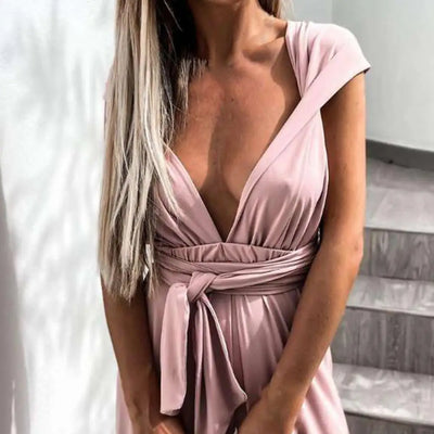 Elegant jumpsuit med krysset rygg