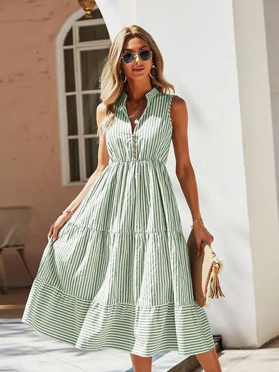 Elegant, uformell skjortekjole