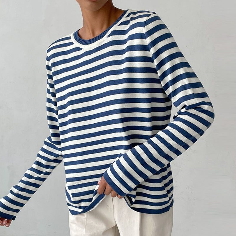 Stripete bluse med eleganse