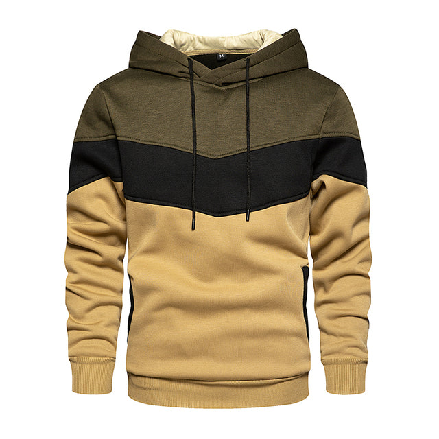 Patchwork sweatshirt for menn