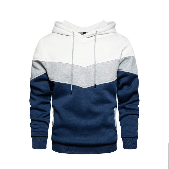 Patchwork sweatshirt for menn