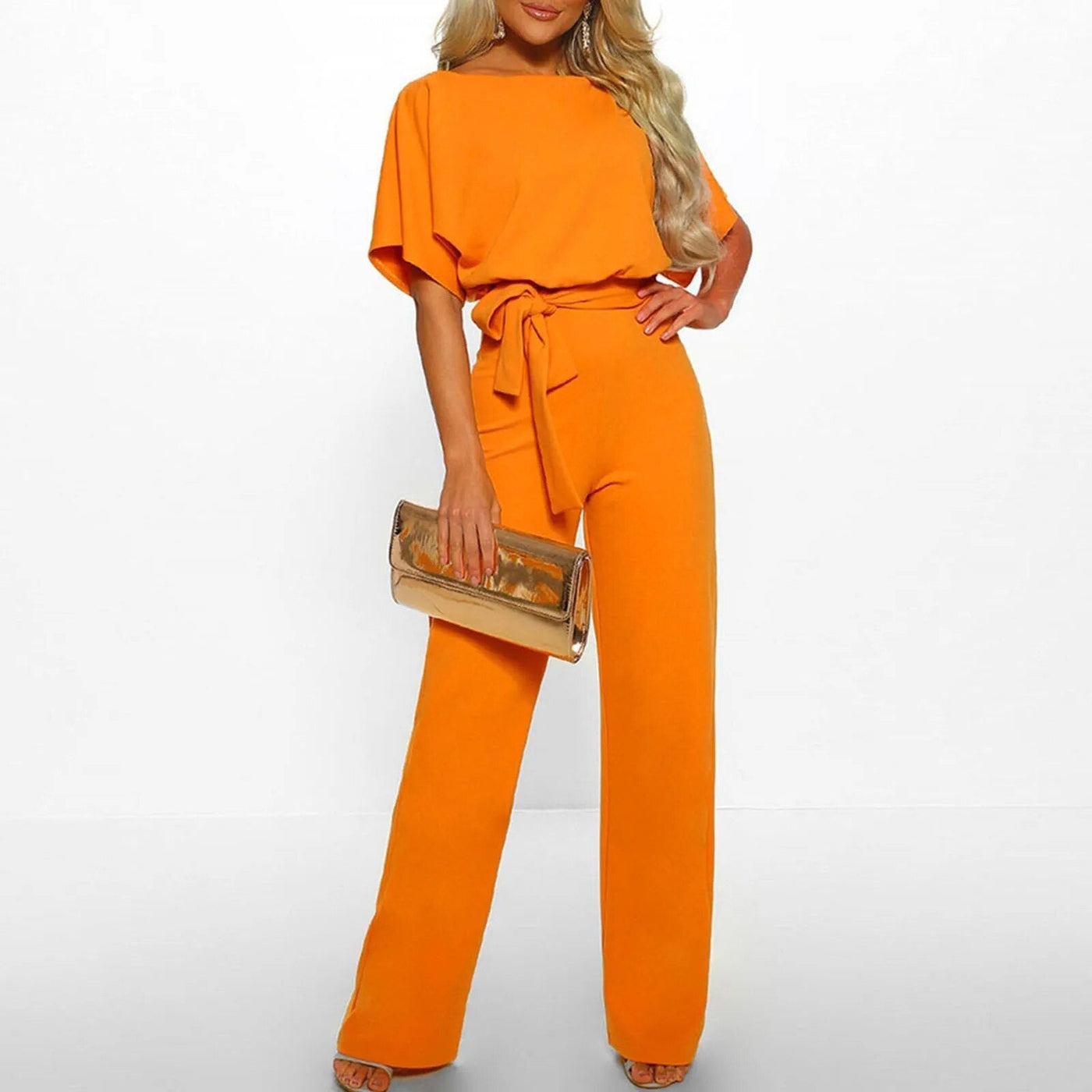 Stilig jumpsuit med rette ben for kvinner