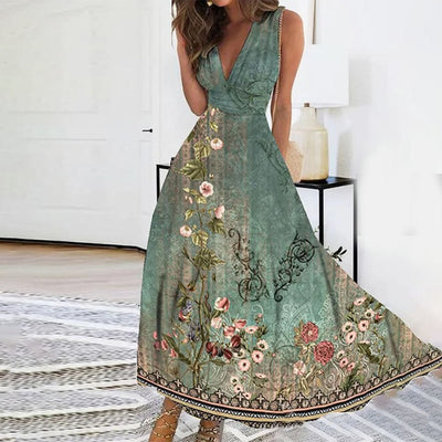 Elegant blomstret kjole
