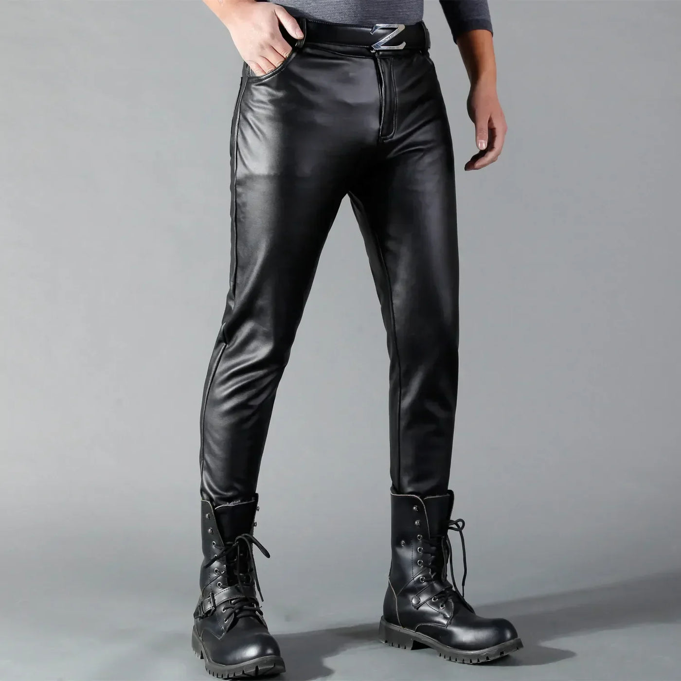 Svart Mercury Skinny Stretch-bukse i kunstlær