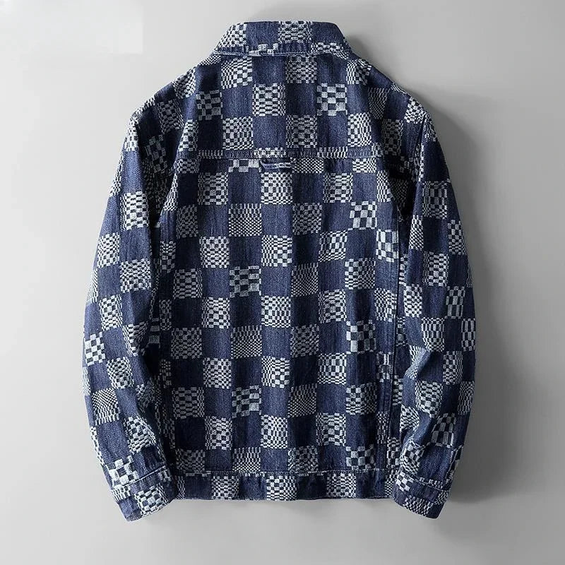 Denimskjorte med lappeteppe