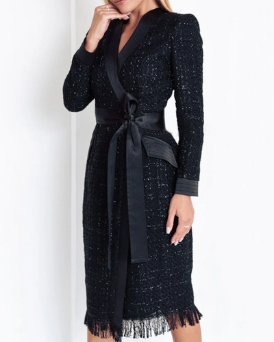 Elegant blazerkjole med paljetter