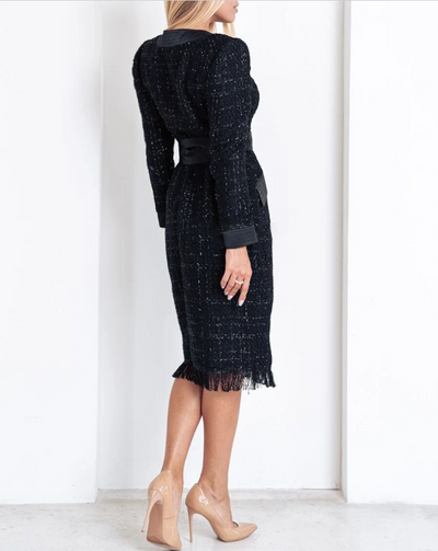 Elegant blazerkjole med paljetter