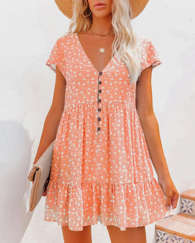 Alani casual kjole med V-hals
