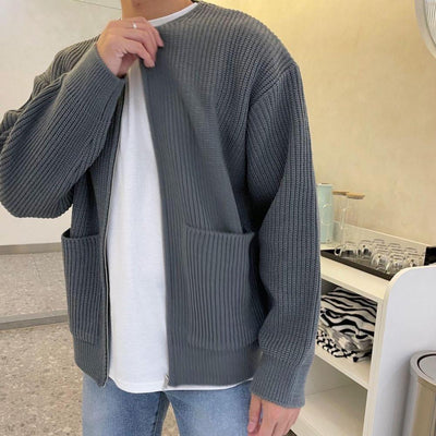 Cardigan med rund hals -PEDRO