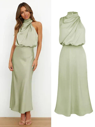 Elegant kjole i sateng