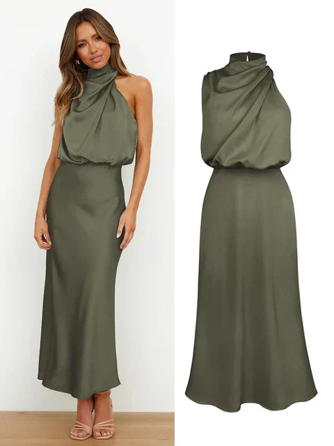 Elegant kjole i sateng