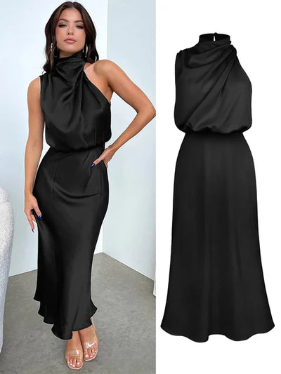 Elegant kjole i sateng