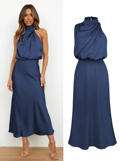 Elegant kjole i sateng
