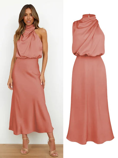 Elegant kjole i sateng
