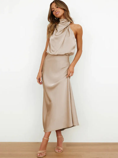Elegant kjole i sateng