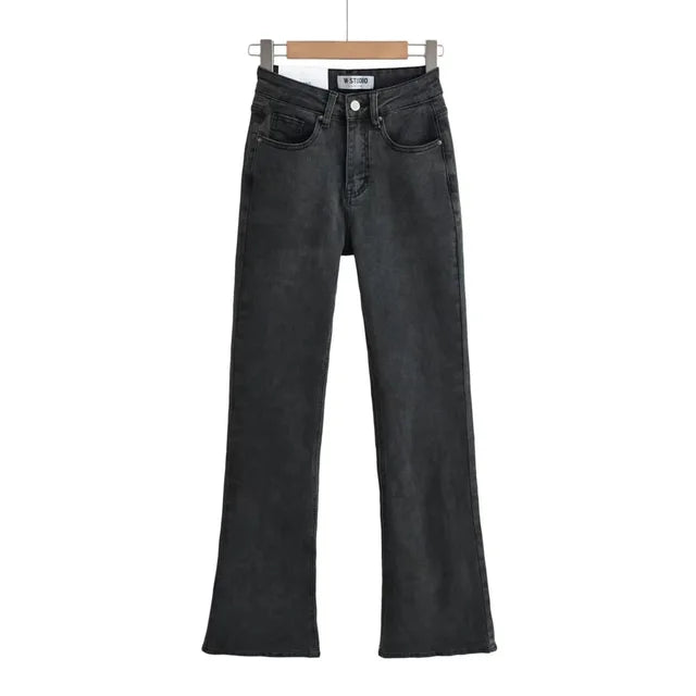 Ara | jeans med høy midje og hjerteformede volanger