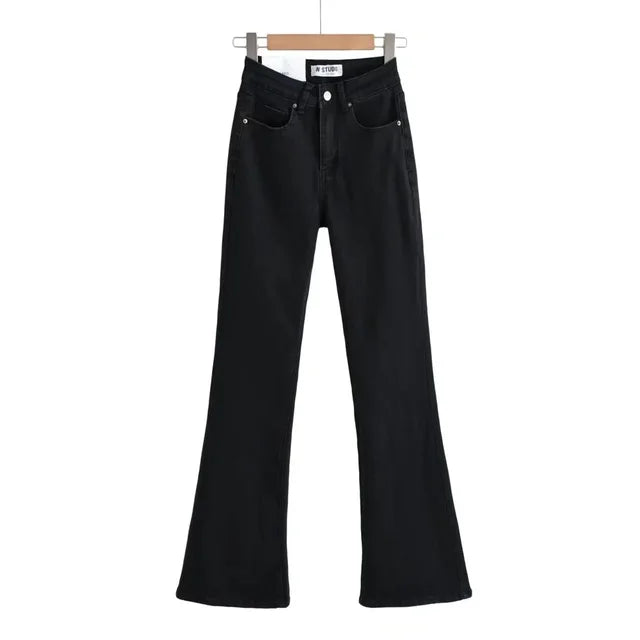 Ara | jeans med høy midje og hjerteformede volanger