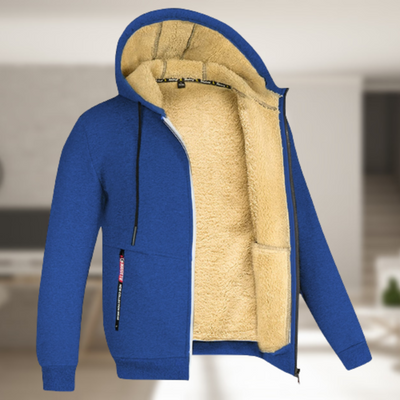 Sadi - Avslappet vinterjakke for menn med hette og fleece