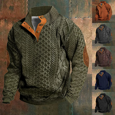 Casual retro kasjmirskjorte for menn