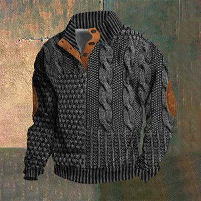 Casual retro kasjmirskjorte for menn