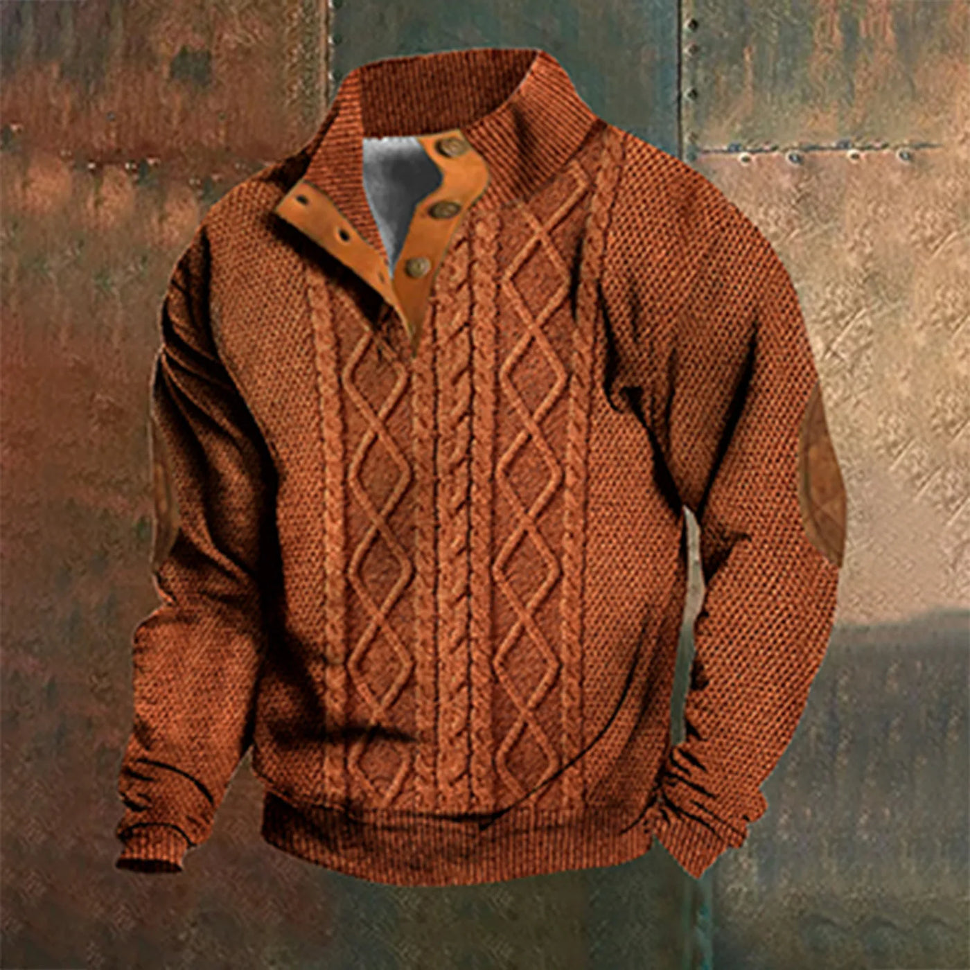 Casual retro kasjmirskjorte for menn
