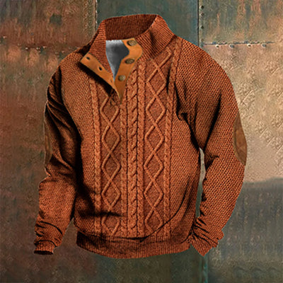 Casual retro kasjmirskjorte for menn