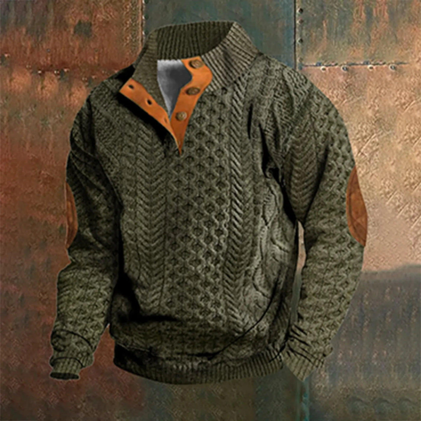 Casual retro kasjmirskjorte for menn