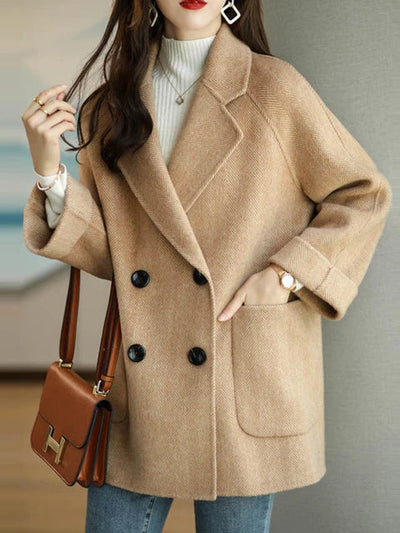 Rillie - Ny elegant langermet ullfrakk
