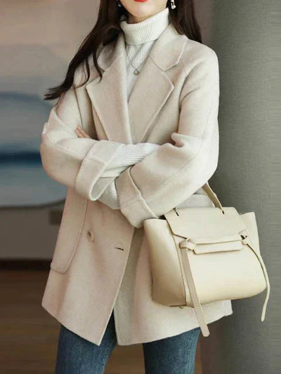 Rillie - Ny elegant langermet ullkåpe