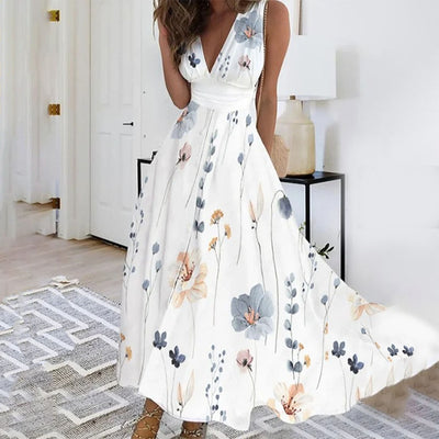 Elegant blomstret kjole