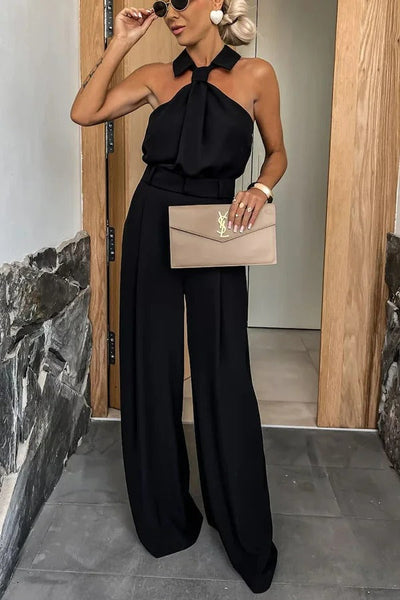 Sexy stilig ermeløs jumpsuit for kvinner