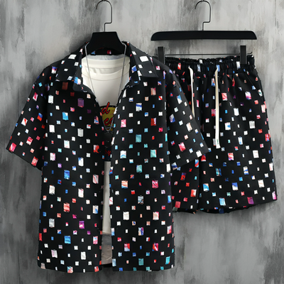 Stilig sommersett med polo og shorts for menn