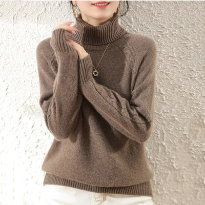 Strikket turtleneck-genser for kvinner