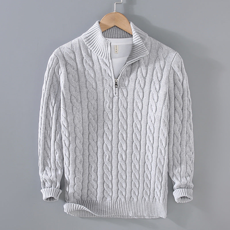 Elegant herregenser med glidelås og polokrage