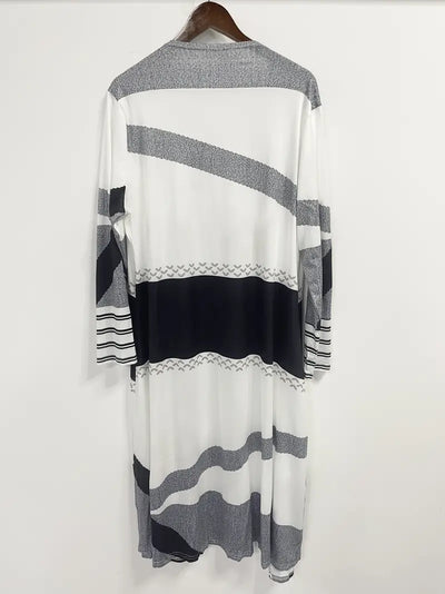 Charill - Geoprint langermet åpen cardigan