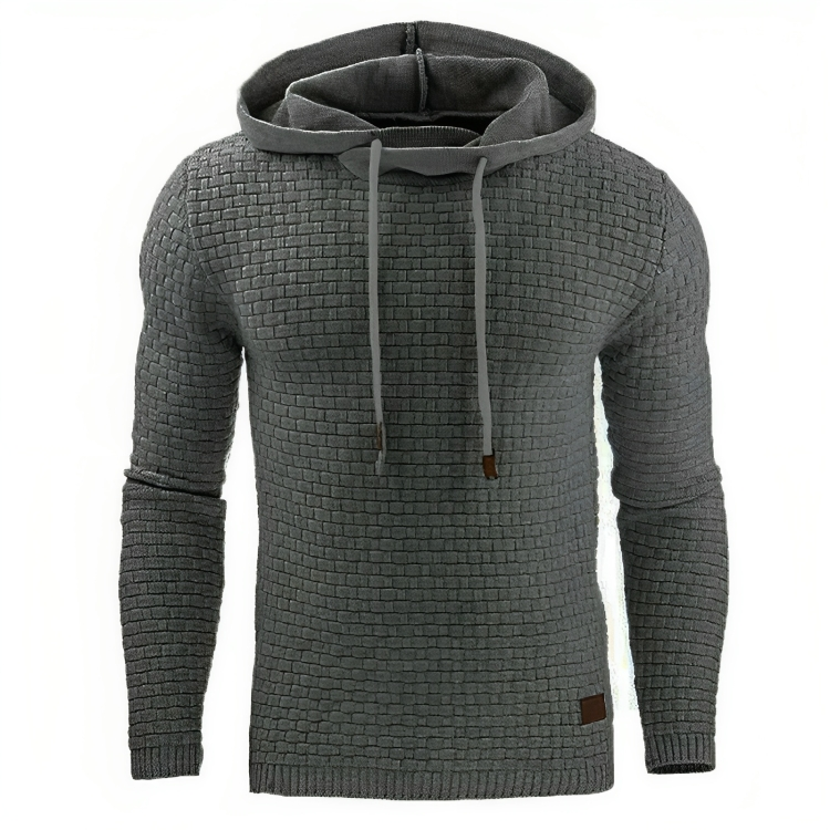Uformell sweatshirt med hette for menn