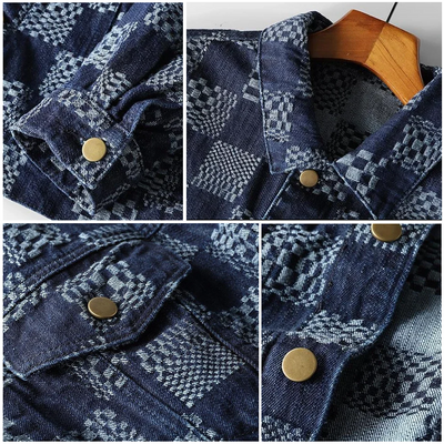 Denimskjorte med lappeteppe