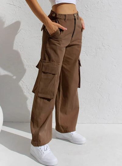Baggy cargo-bukser for kvinner